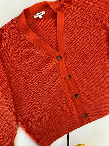 Pull gilet veste oversize orange Jodhpur