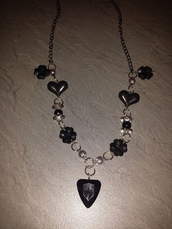 Collier Kiabi noir et argenté