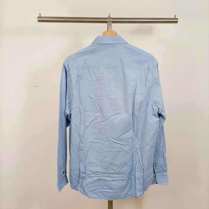 Chemise bleu clair Cambridge manches longues – 100 % coton – taille L A013 - photo numéro 10