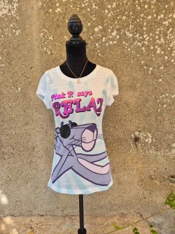 T-Shirt Panthère Rose MIM en coton T.36