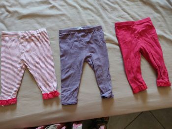 Lot de 3 pantalons leggings 12 mois
