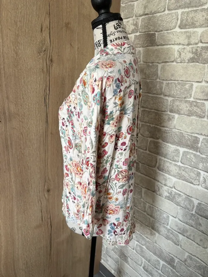 Chemisier fleurie vintage taille 38/40 - photo numéro 4