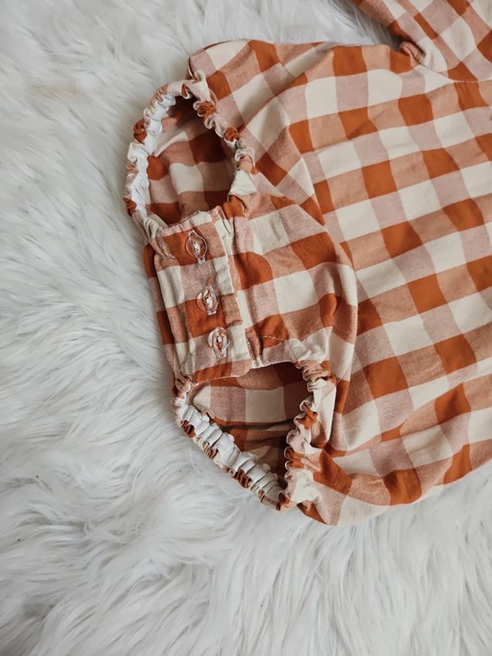 Barboteuse vichy camel - photo numéro 4