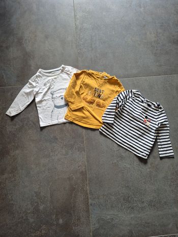 Lot hauts manches longues 12 mois