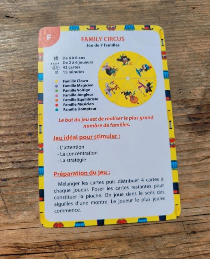 Jeu de cartes 7 familles, Janod 🎪 Family Circus 🦁 - photo numéro 6