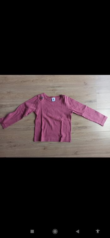 t-shirt manches longues petit bateau 6ans rayures papillon