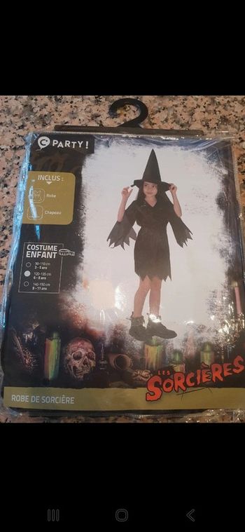 Déguisement Sorcière 6-8 ans neuf