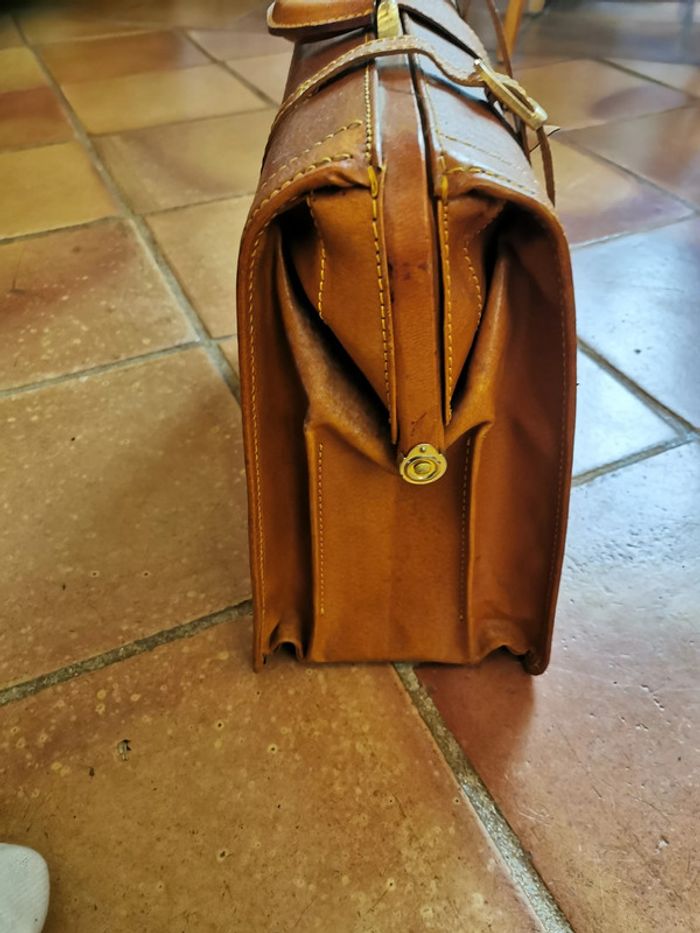 Sac Medecin vintage en cuir camel Spirit of St. Louis - photo numéro 6