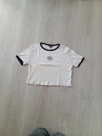Crop top noir et blanc