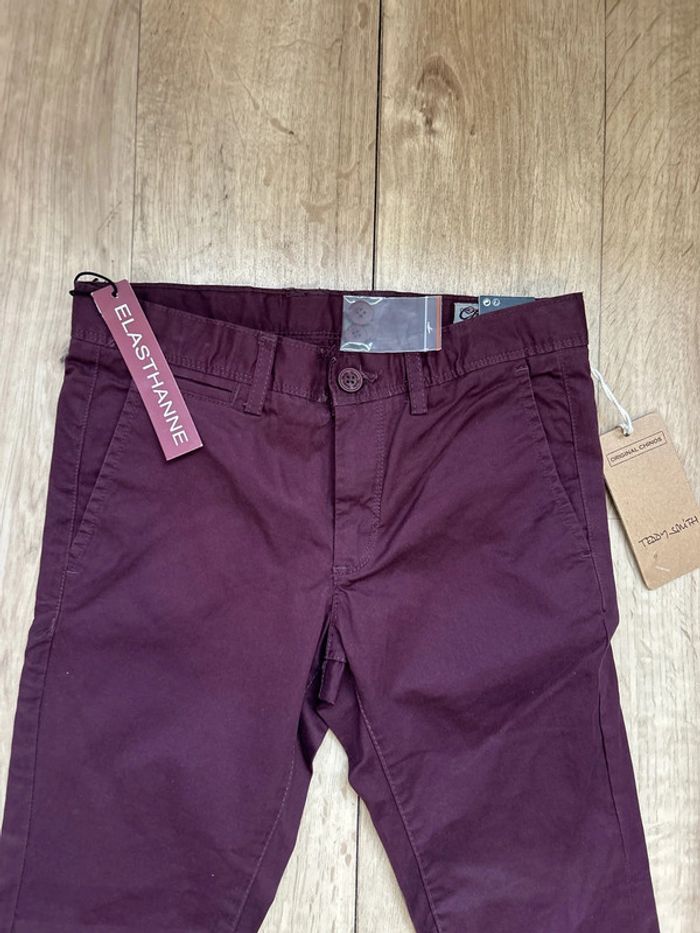 Jeans chino Teddy Smith pourpre 12ans - photo numéro 2