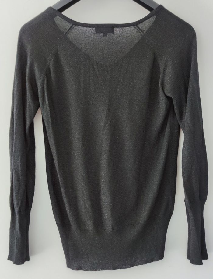 Pull pailleté manches longues In Extenso taille L noir pour femme, bon état - photo numéro 3