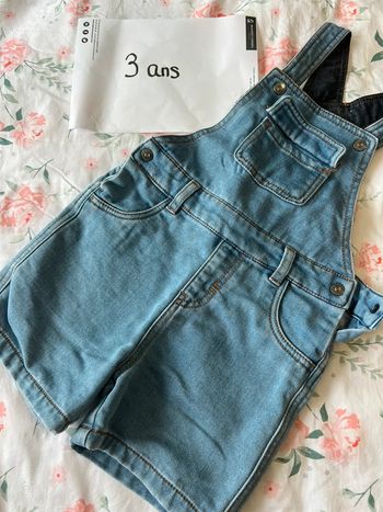 Salopette en jean clair 3 ans