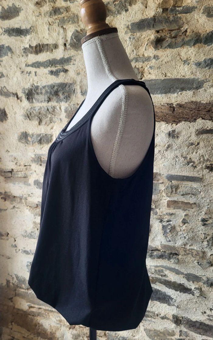 Top haut noir habillé irisé style débardeur Clara Vitti Taille 38 - photo numéro 5