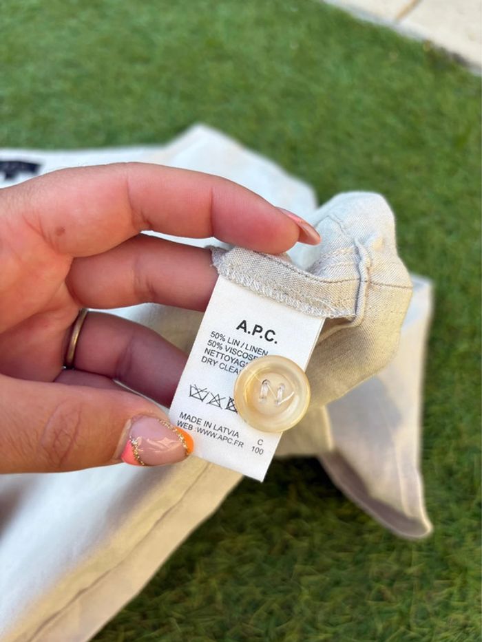 Haut fluide A.P.C - 50% lin - beige - neuf jamais porté - taille M/38 - photo numéro 4