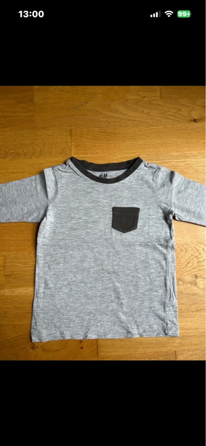 Lot de 2 t-shirts manches longues bébé garçon H&M - photo numéro 4