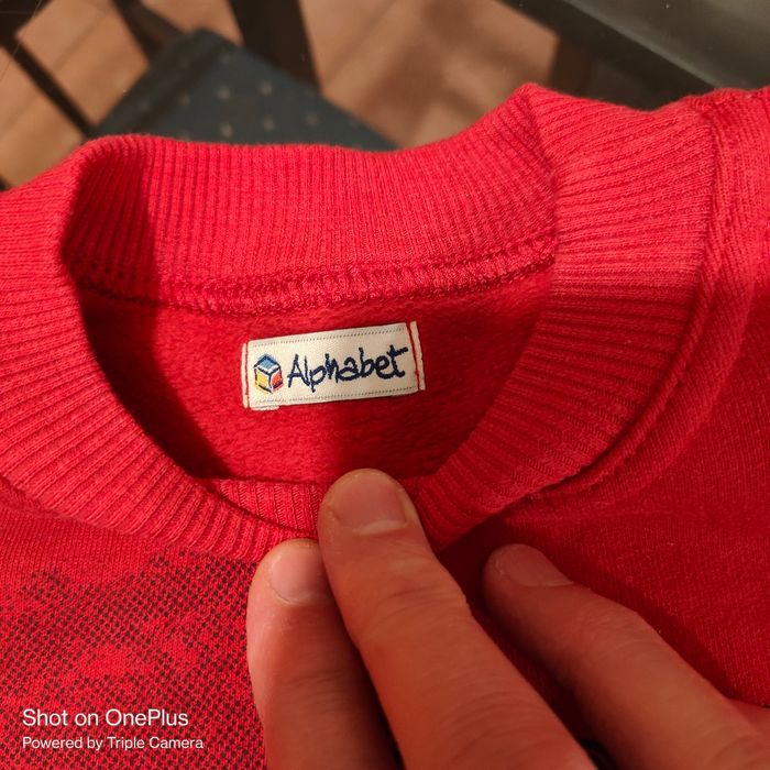 Sweat rouge imprimé Alphabet taille 6 ans - photo numéro 3