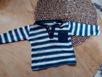 Tee shirt 0/2 mois ML 50/56cm