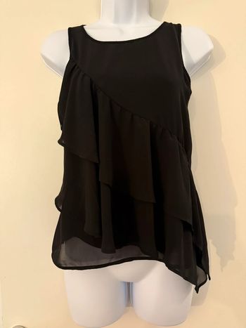 Blouse noire volantée H&M