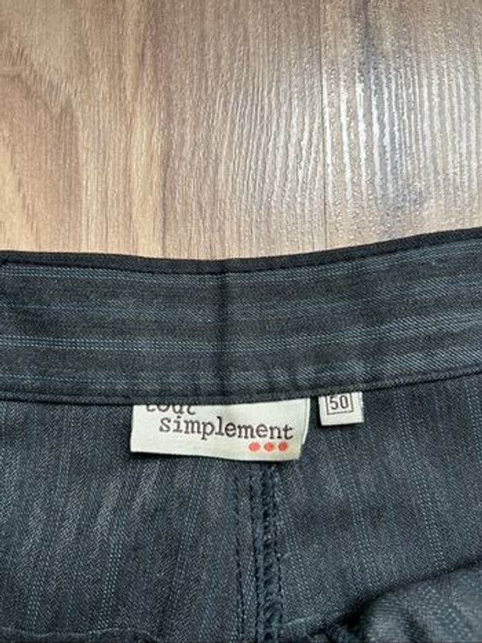 Pantalon de costume gris à rayures Homme Tout Simplement Tailles 48-50 - photo numéro 5