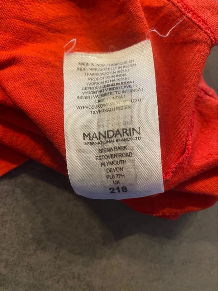 T-shirt Flash taille 4/5 ans Mandarin - photo numéro 4