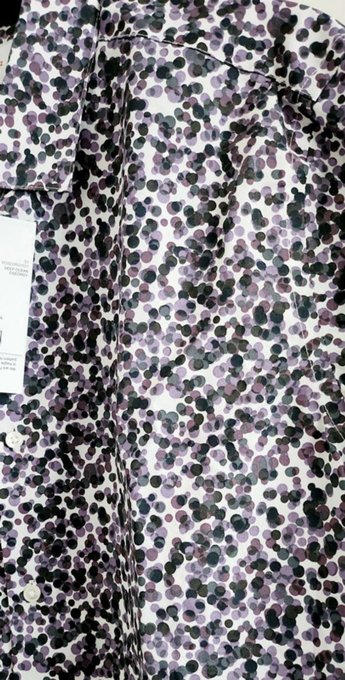 Chemise slim à pois violet taille L Devred - photo numéro 3