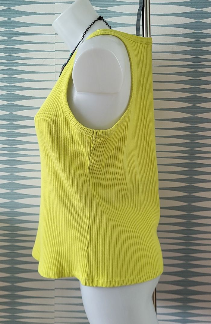 Débardeur côtelé vert anis Promod taille XL neuf avec étiquette - photo numéro 6