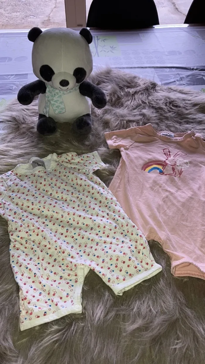 Lot de 2 combi short 3/6 mois - photo numéro 2