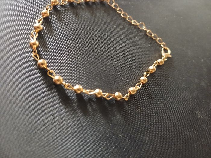 Bracelet doré avec mailles boules - photo numéro 3
