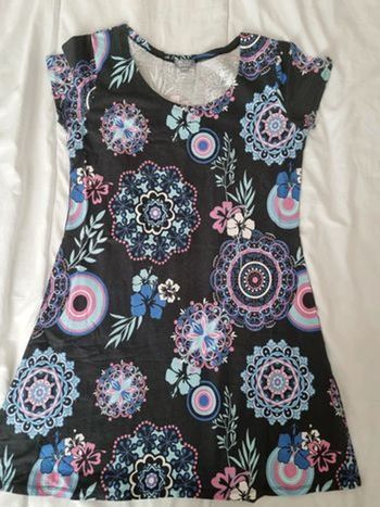 Chemise de nuit  bleu bonheur