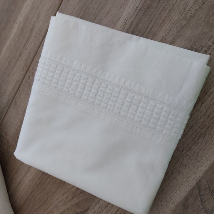 Housse couette et taies coton blanc - photo numéro 3