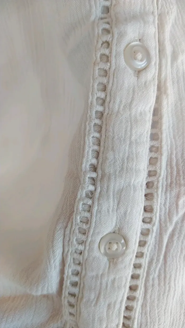 Top sans manche dentelle Superdry S blanc - photo numéro 5