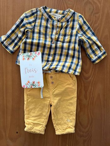 Ensemble pantalon en velours + chemise