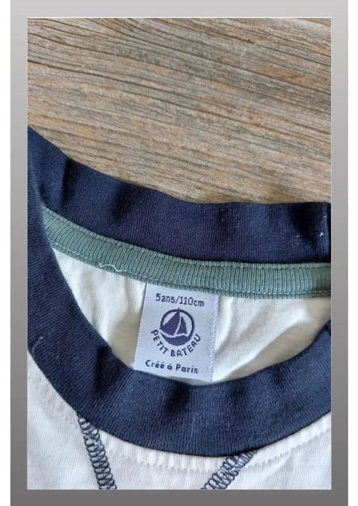 Tee shirt petit bateau manches courtes 5 ans - photo numéro 2