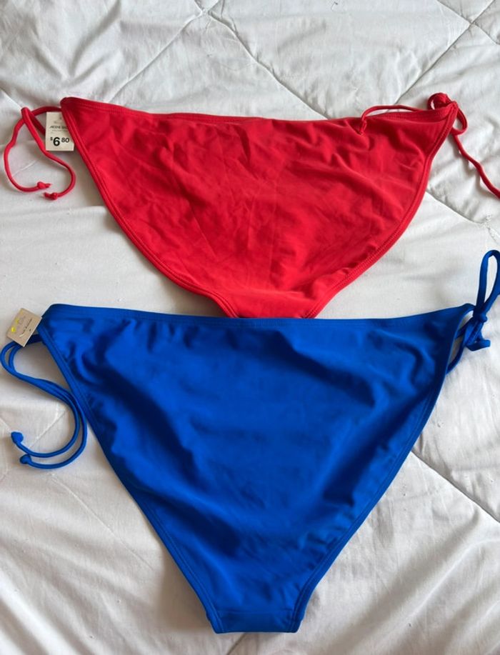 Lot 2 bas de maillot de bain Ardene rouge et bleu taille XXL/44 neuf - photo numéro 12