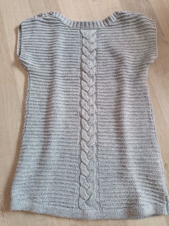 Robe en laine manches courtes