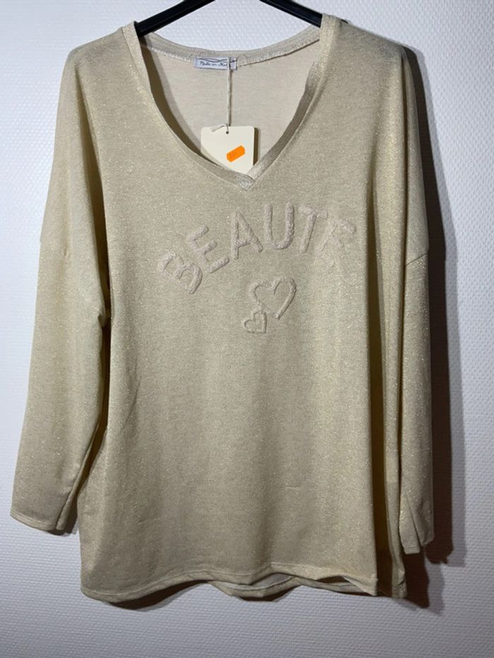 Sweat « beauté » femme taille unique (40-48)- vivichy - neuf avec étiquette
