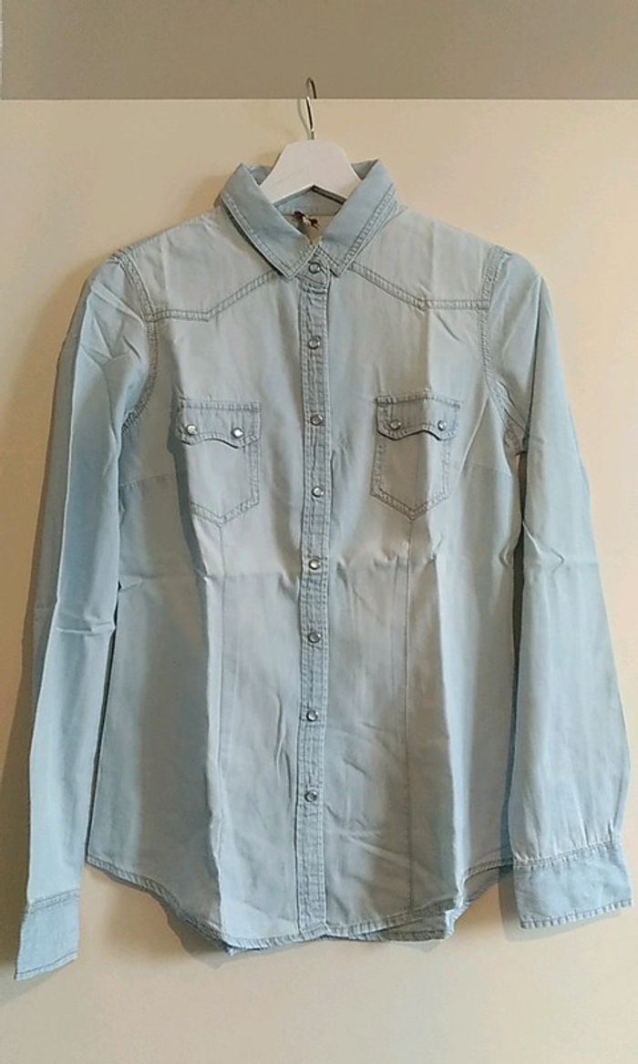 Chemise effet Jeans