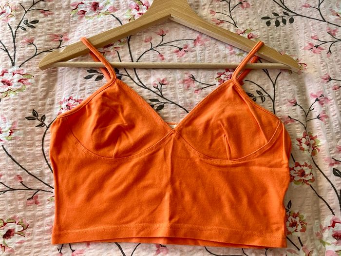 Croc top ou débardeur orange Etam - photo numéro 4