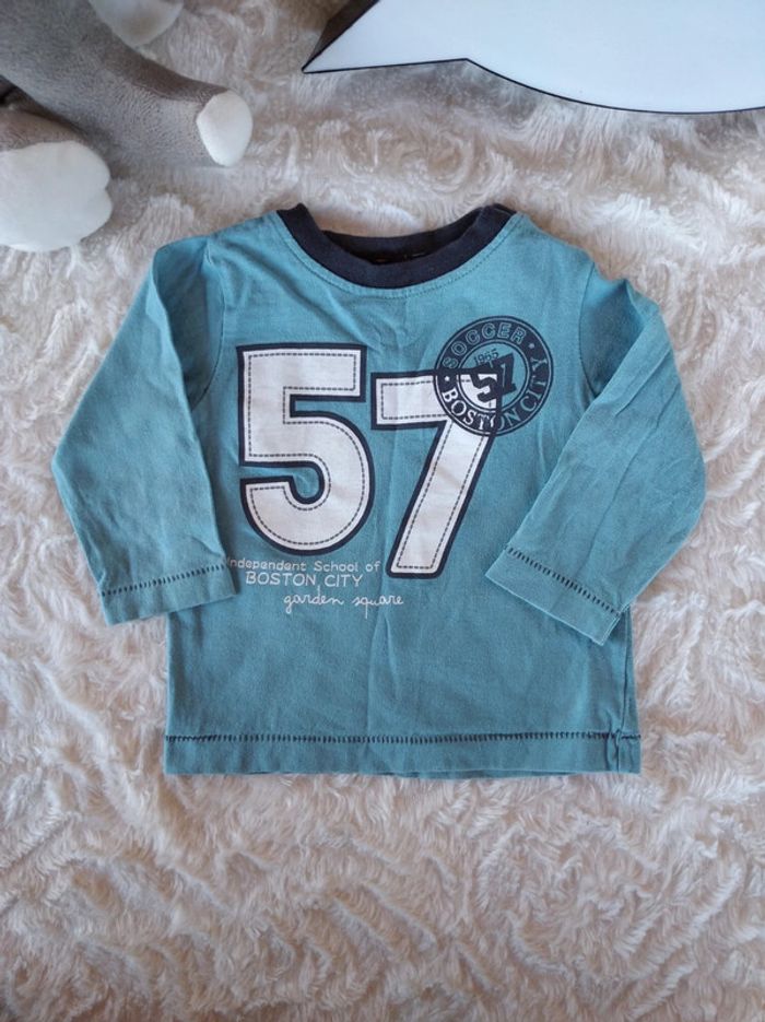 Tee shirt manches longues Garçon 6 mois 57 Boston City Les p'tits babies - photo numéro 2