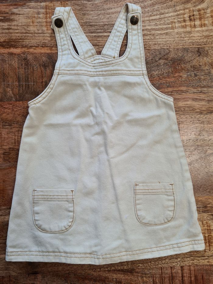 Robe salopette jaune pâle 4 ans