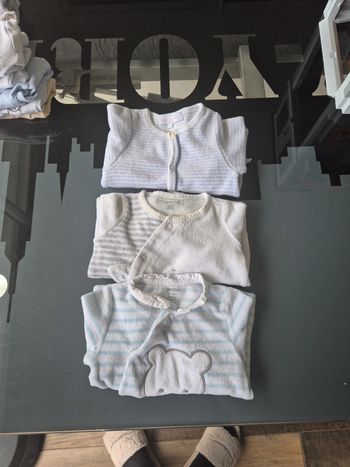 Lot de 3 pyjamas 1 mois