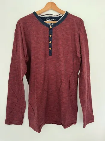 Tee shirt rouge et bleu marine manches longues Esprit taille L