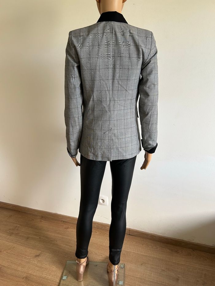 Blazer gris et noir à carreaux Morgan taille 34 jamais porté - photo numéro 7