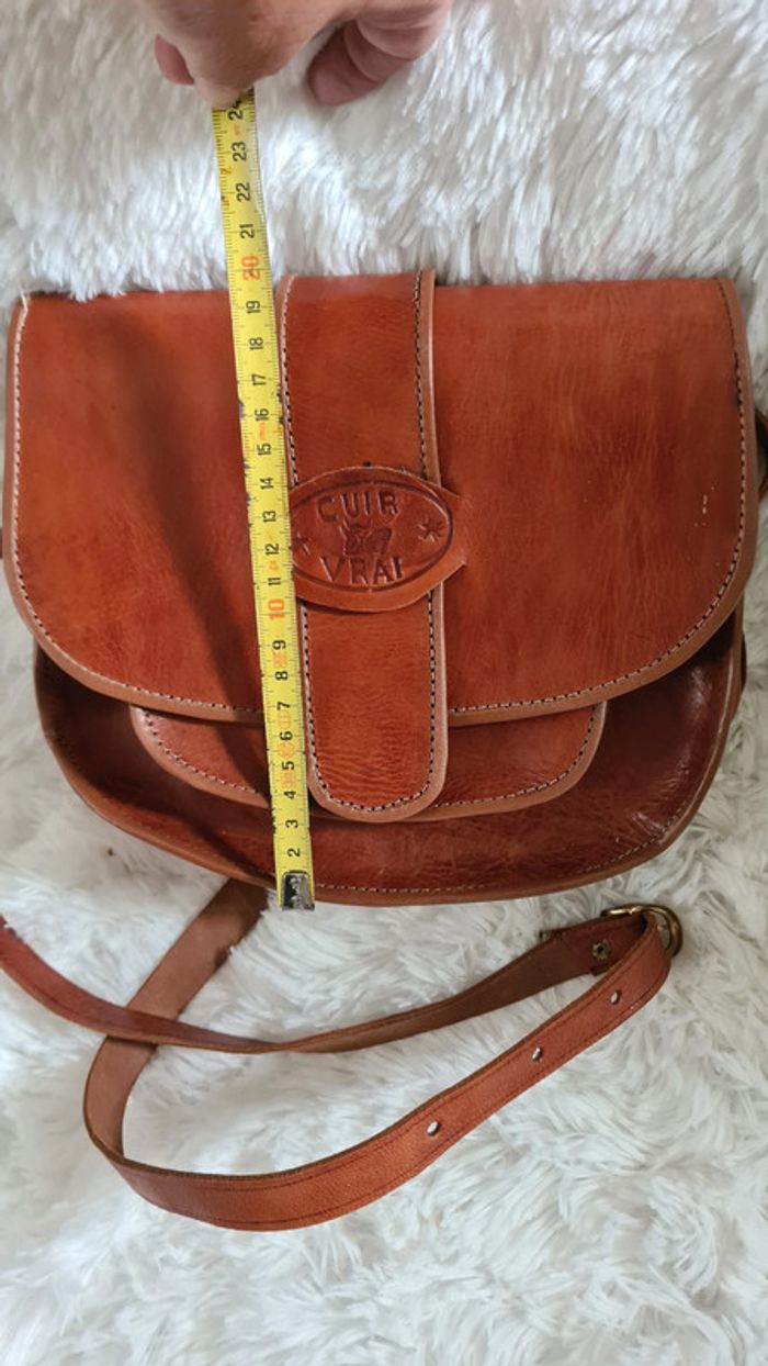 Sac en cuir Vintage pochette Cuir Véritable - photo numéro 6