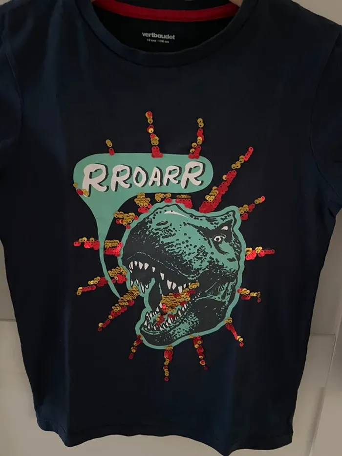 T-shirt manche longues dinosaures - photo numéro 2