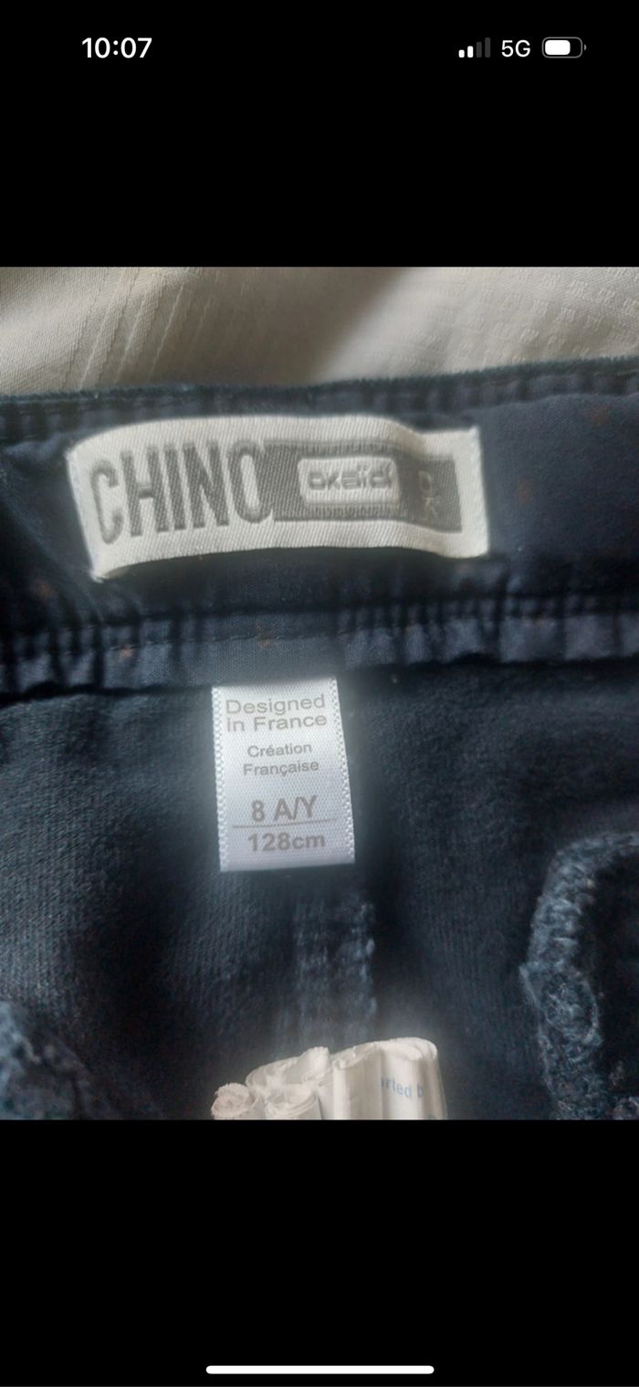 Short en velours marine fille Okaidi taille 8 ans - photo numéro 3