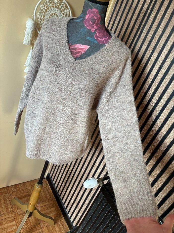 Pull marron taupe - photo numéro 4