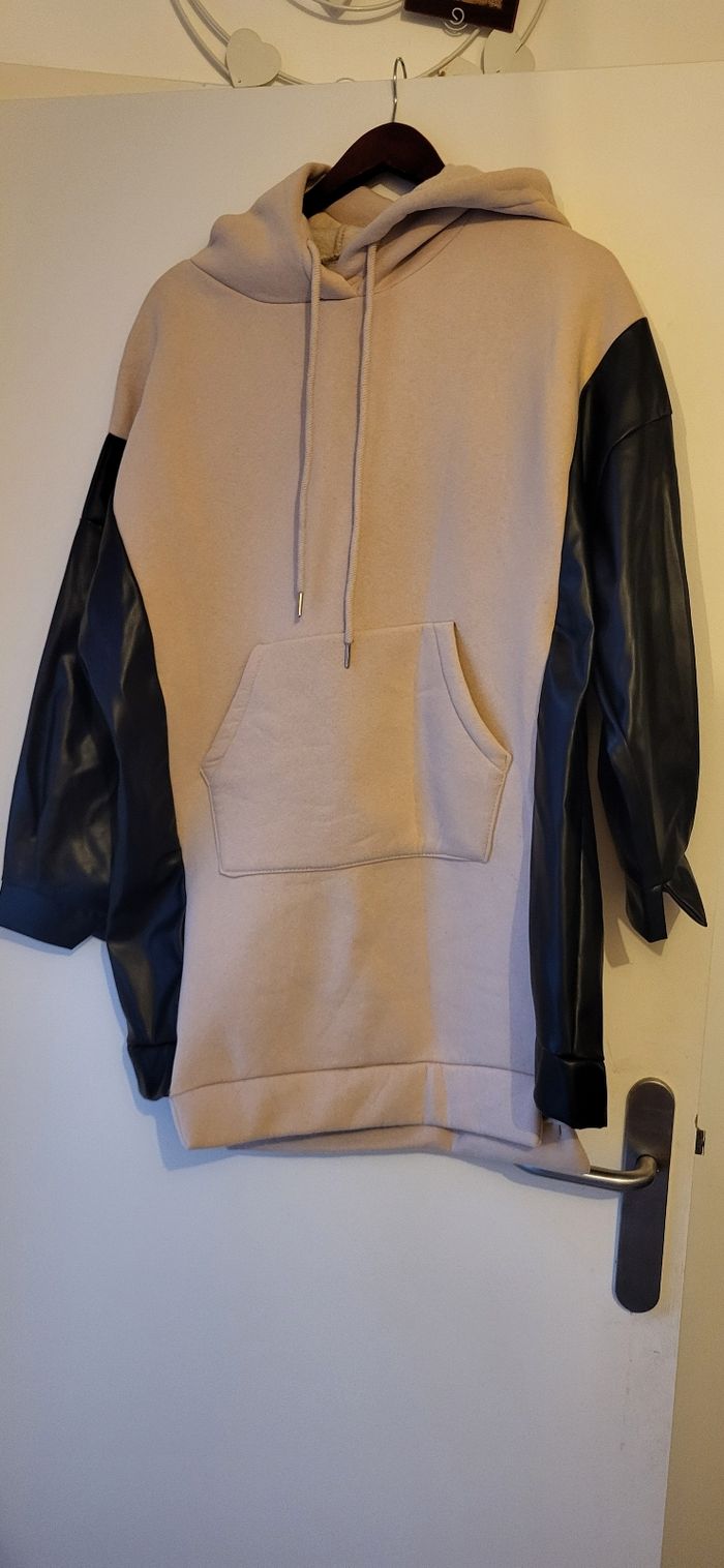 Sweat bimatiaire simili cuir - photo numéro 2