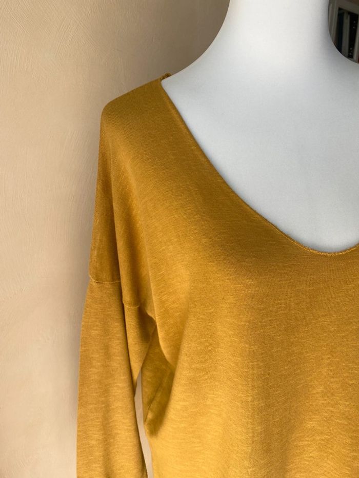 Pull Coton moutarde loose TU - photo numéro 4