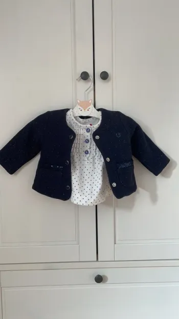 Ensemble Gilet Gymp et blouse Tissaia 3 mois